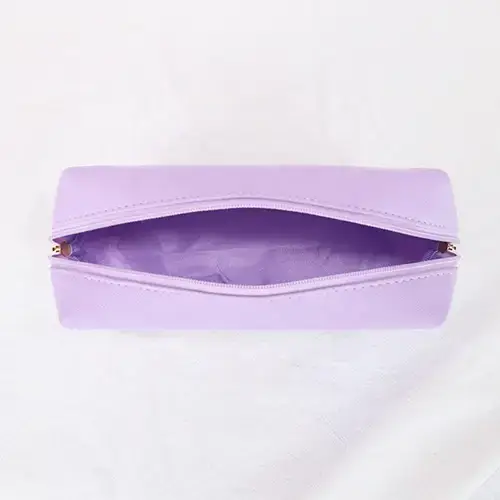 Wholesale Saffiano PU Leather Cosmetic Bag | Sleek Makeup Organizer with Pastel Colors for Beauty Brands & Retailers